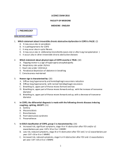 1 LICENCE EXAM 2016 FACULTY OF MEDICINE
