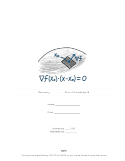 Geometry - Pisa of Knowledge IA Name Date