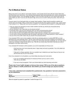 Par-Q Medical Status