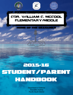 Parent-Student Handbook SY15-16