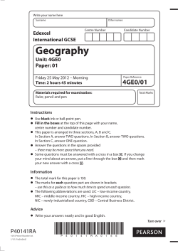Geography - Edexcel