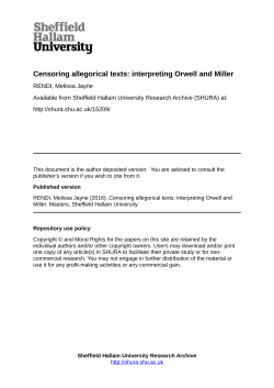 Censoring allegorical texts: interpreting Orwell and Miller