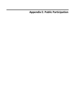 Appendix E: Public Participation - MITT