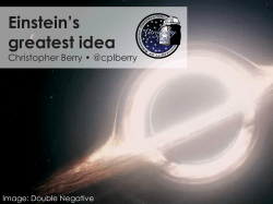 Einstein`s greatest idea