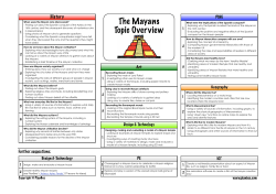 Mayans Overview - Brough Primary School