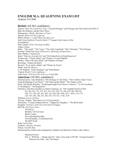 english ma qualifying exam list