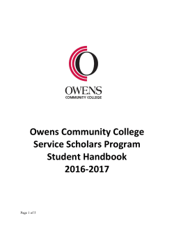 Service Scholar Student Handbook