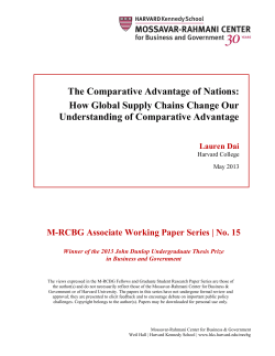 The Comparative Advantage of Nations