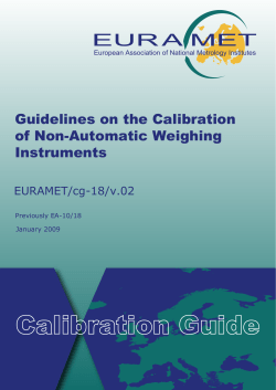Guidelines on the Calibration of Non-Automatic
