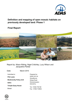 Definition and mapping of open mosaic habitats on previously