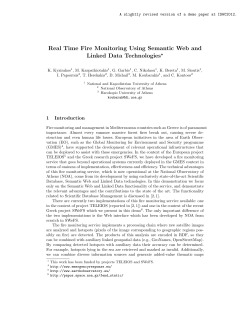 Real Time Fire Monitoring Using Semantic Web and