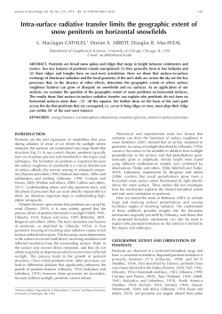Intra-surface radiative transfer limits the geographic extent of snow