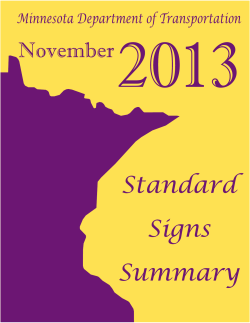 Standard Signs Summary