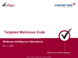Targeted Malicious Code