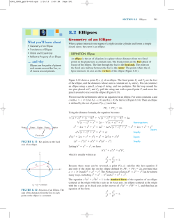 8.2 Ellipses
