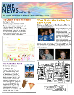 Ice Cream Social Fun Bash West El wins the Spelling Bee Spirit Award