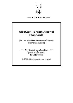 AlcoCal&reg; - Breath Alcohol Standards
