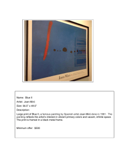 Name: Blue II Artist: Joan Mir&oacute; Size: 56.5&rdquo; x 49.5&rdquo; Description: Large