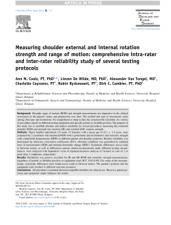 Measuring shoulder external and internal rotation strength and