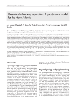 Greenland &ndash; Norway separation: A geodynamic model for the North