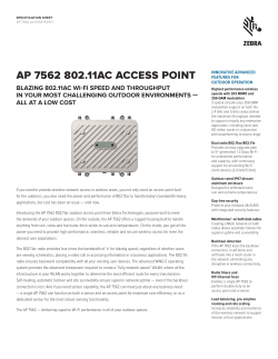 AP 7562 802.11ac Outdoor Access Point Data Sheet