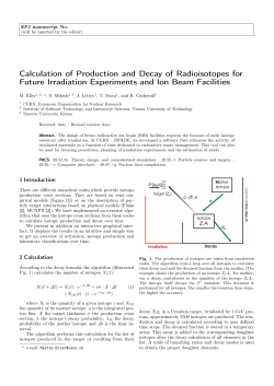 Calculation of Production and Decay of Radioisotopes for Future