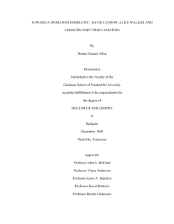 Towards a Womanist Homiletic