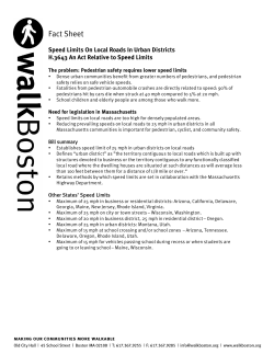 speed limits fact sheet
