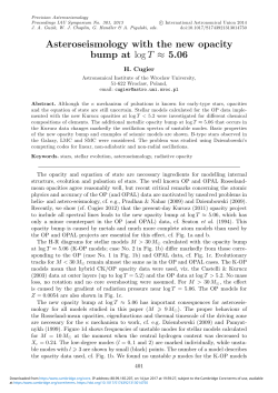 Asteroseismology with the new opacity bump at log T &asymp; 5.06