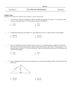 Ch. 4 Review Worksheet
