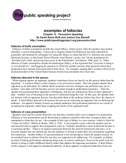 examples of fallacies - The Public Speaking Project