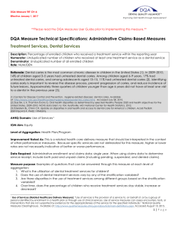 2017 Treatment Services - American Dental Association