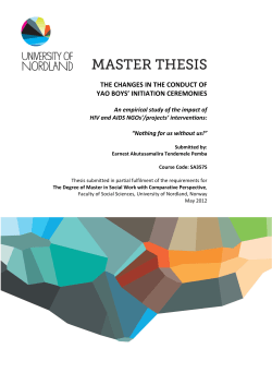 THE CHANGES IN THE CONDUCT OF YAO BOYS` INITIATION