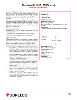 Methanolic H2SO4 - Sigma
