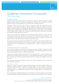 Quaternary Ammonium Compounds