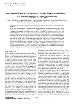 Development of a Wide Area Measurement System for Smart Grid