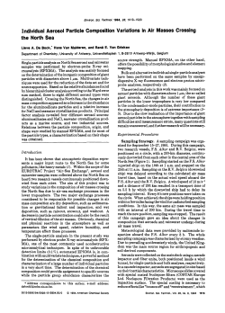 Individual Aerosol Particle Composition Variations in Air Masses