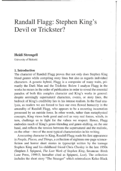 Randall Flagg: Stephen King`s Devil or Trickster?