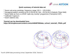 Quick summary of tutorial data set * Seven sub