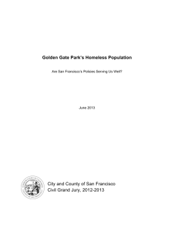 Golden Gate Park`s Homeless Population