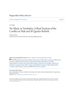 No Music in Timbuktu - Pepperdine Digital Commons