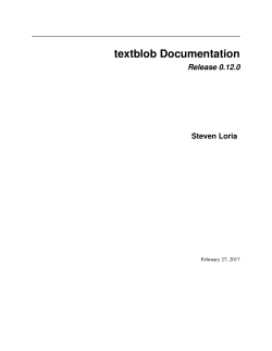 textblob Documentation