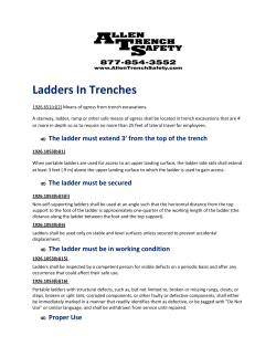 Ladders In Trenches - Allen Trench Safety