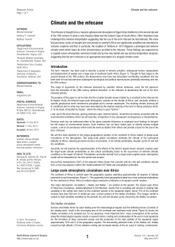 Climate and the mfecane - South African Journal of Science