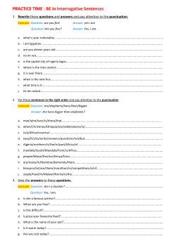 PRACTICE TIME_BE in Interrogative Sentences