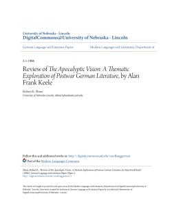 A Thematic Exploration of Postwar German Literature, by Alan Frank