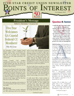 First Quarter 2015 - Five Star Credit Union