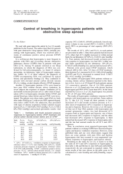 Control of breathing in hypercapnic patients