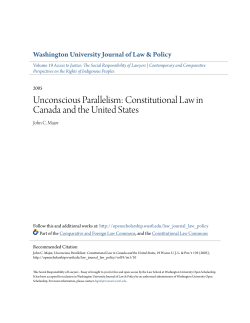 Unconscious Parallelism: Constitutional Law in Canada and the