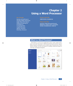 Chapter 2 Using a Word Processor